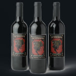 Dark Christmas Folkloric Devil Krampus Bag of Toys Wine Label<br><div class="desc">This Christmas folklore design features a dark Xmas theme with the Krampus sneaking off with a bag of toys. Says,  "Dark Christmas Folkloric Devil The Krampus." Great design for anyone who loves Christmas folklore,  the Krampus,  and other dark tales. Gender-neutral design.</div>