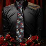 Dark Christmas Gothic Santa Skulls Men's Gothmas  Tie<br><div class="desc">Explore your dark side and make a statement this Christmas with our Gothic Santa Skulls Men's Neck Tie. This special gothic design tie is perfect for office parties, gatherings with friends, or should we say, "fiends." Show off your unique style at a gothic Christmas wedding, making it an ideal accessory...</div>