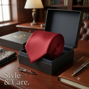 Dark Christmas Red Elegant Holiday Neck Tie