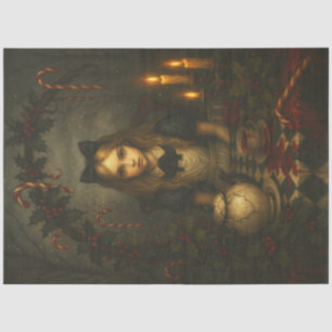 Dark Christmas Tea Party Gothic Alice Holiday Tissue Paper