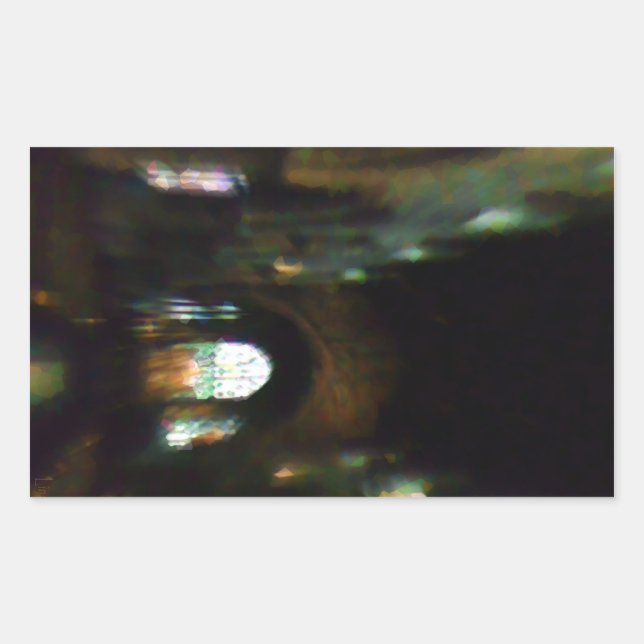 Dark Church Rectangular Sticker (Front)