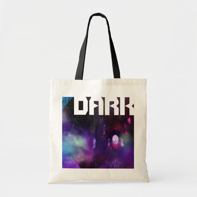 Dark Church & Stars Mystery Tote Bag (Front)