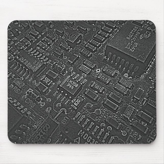 Dark Circuitry Mouse Pad (Front)