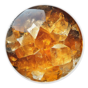 Dark Citrine Crustal Pattern Ceramic Knob