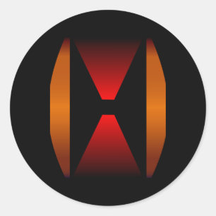 Dark  classic round sticker