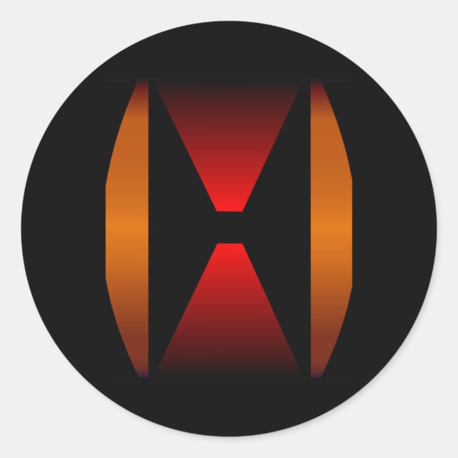 Dark  classic round sticker (Front)