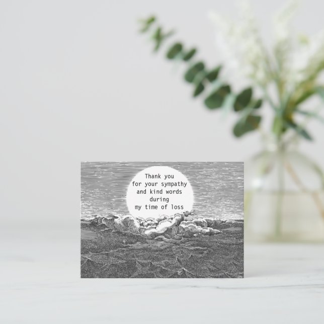 Dark Cloud Thank You Card (Standing Front)