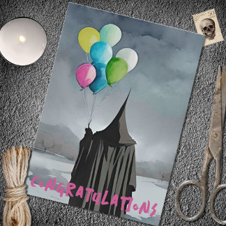 Dark Clouds & Balloons Gothic Birthday Card