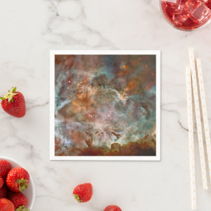 Dark Clouds of Carina Nebula Hubble Space Napkin