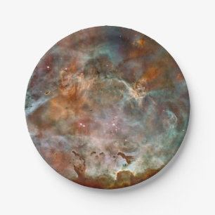 Dark Clouds of Carina Nebula Hubble Space Paper Plate