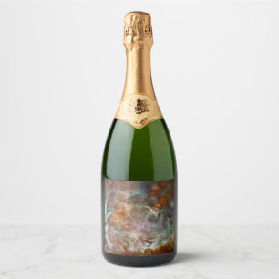 Dark Clouds of Carina Nebula Hubble Space Sparkling Wine Label