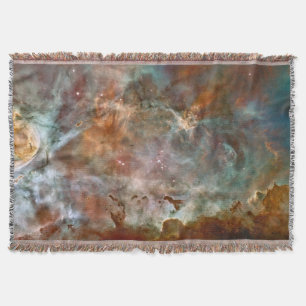 Dark Clouds of Carina Nebula Hubble Space Throw Blanket