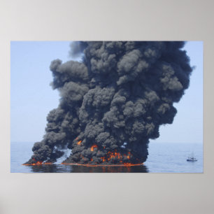 Dark clouds of smoke and fire emerge 2 poster