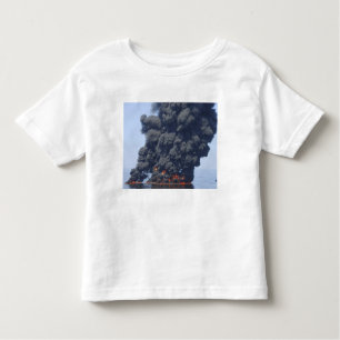 Dark clouds of smoke and fire emerge 2 toddler T-Shirt