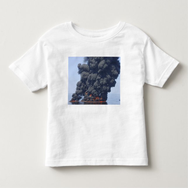 Dark clouds of smoke and fire emerge 2 toddler T-Shirt (Front)