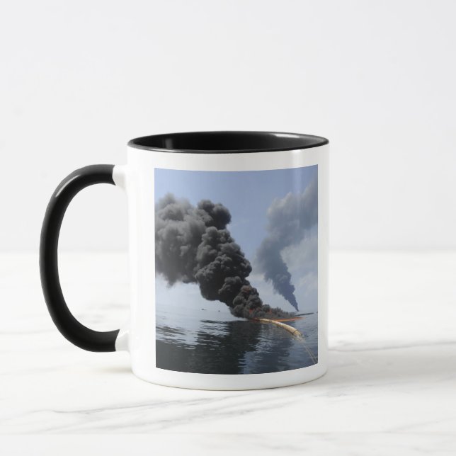 Dark clouds of smoke and fire emerge 3 mug (Left)