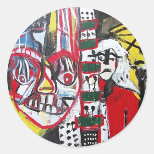 Dark Clowns Classic Round Sticker