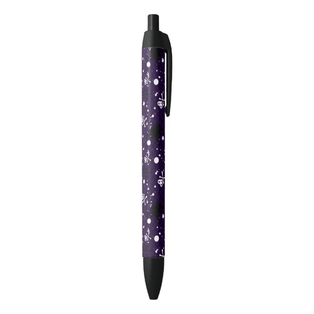 Dark Colour Emo Pattern With Paint Black Ink Pen (Bottom (Vertical))