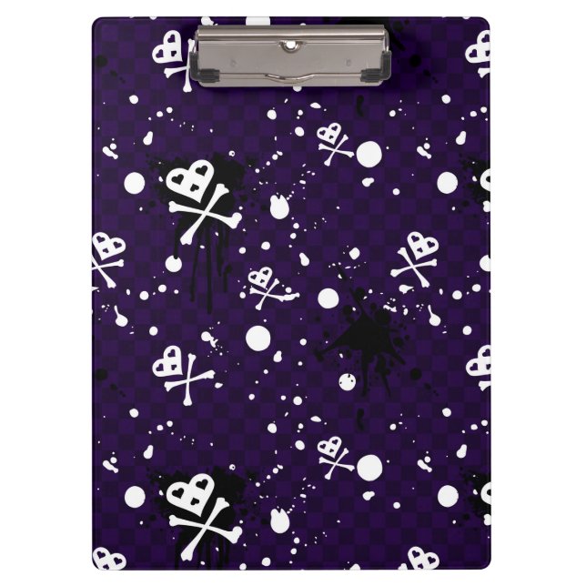 Dark Colour Emo Pattern With Paint Clipboard (Front)
