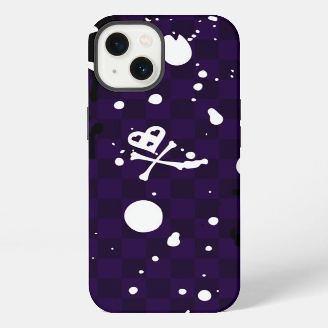 Dark Colour Emo Pattern With Paint iPhone Case (Back)