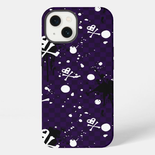 Dark Colour Emo Pattern With Paint iPhone Case (Back)