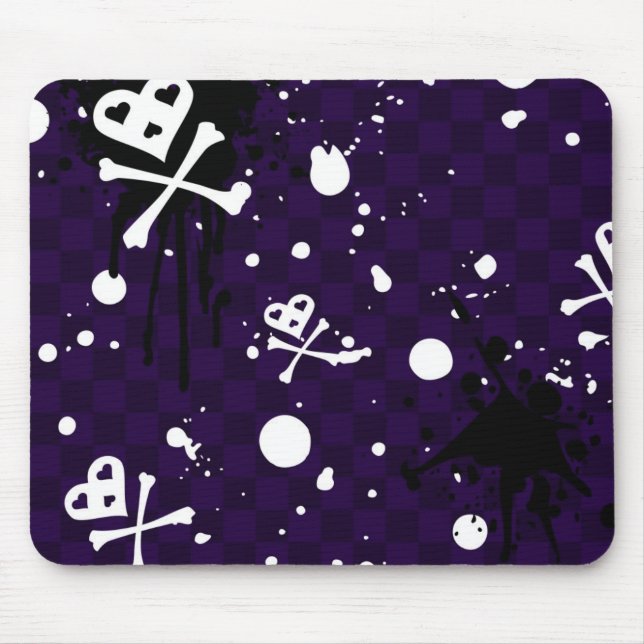 Dark Colour Emo Pattern With Paint Mouse Pad (Front)