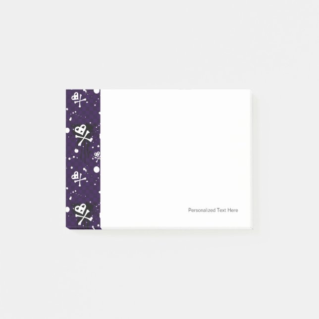 Dark Colour Emo Pattern With Paint Post-it Notes (Front)