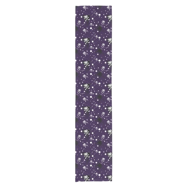 Dark Colour Emo Pattern With Paint Short Table Runner (Front)
