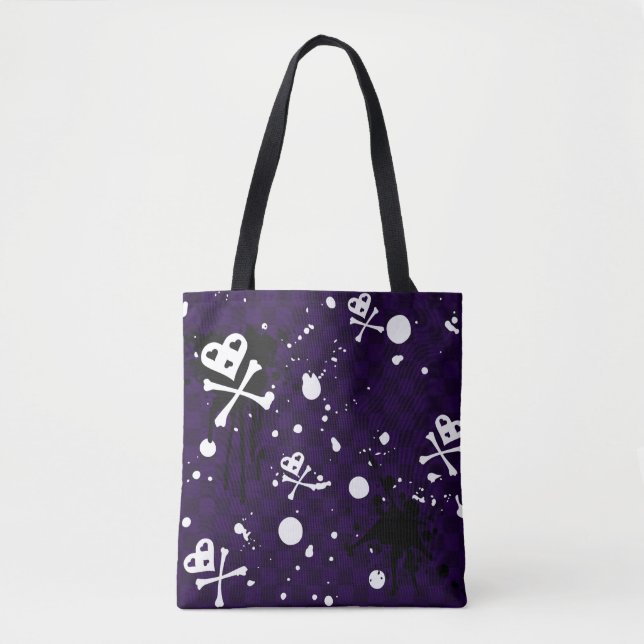 Dark Colour Emo Pattern With Paint Tote Bag (Front)