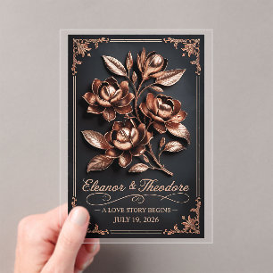 Dark [Colour] Wedding Welcome Poster Sign Romantic Acrylic Invitations