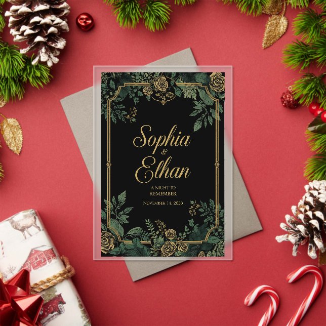 Dark [Colour] Wedding Welcome Poster Sign Romantic Acrylic Invitations (Insitu (Holiday))