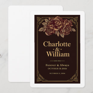 Dark [Colour] Wedding Welcome Poster Sign Romantic Invitation