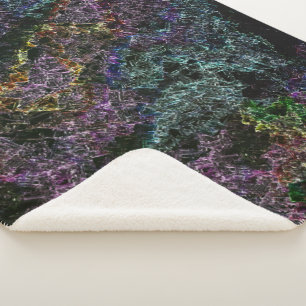 Dark coloured texture, destroyed or corroded spong sherpa blanket