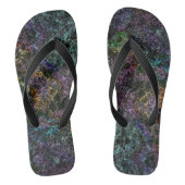 Dark coloured texture, destroyed or corroded spong thongs (Footbed)