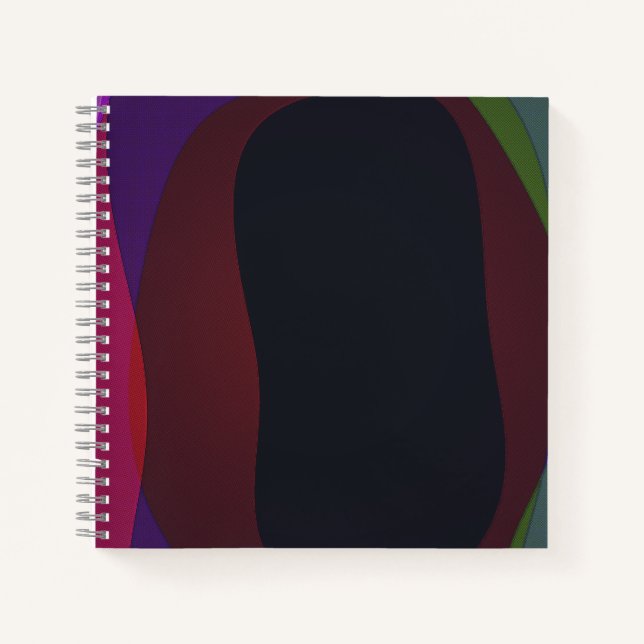 Dark Colourful Abstract 716 Notebook (Front)