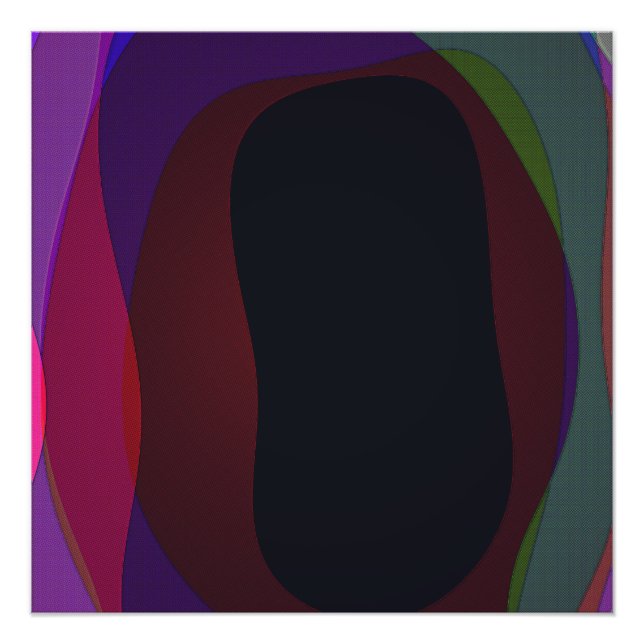 Dark Colourful Abstract 716 Poster (Front)
