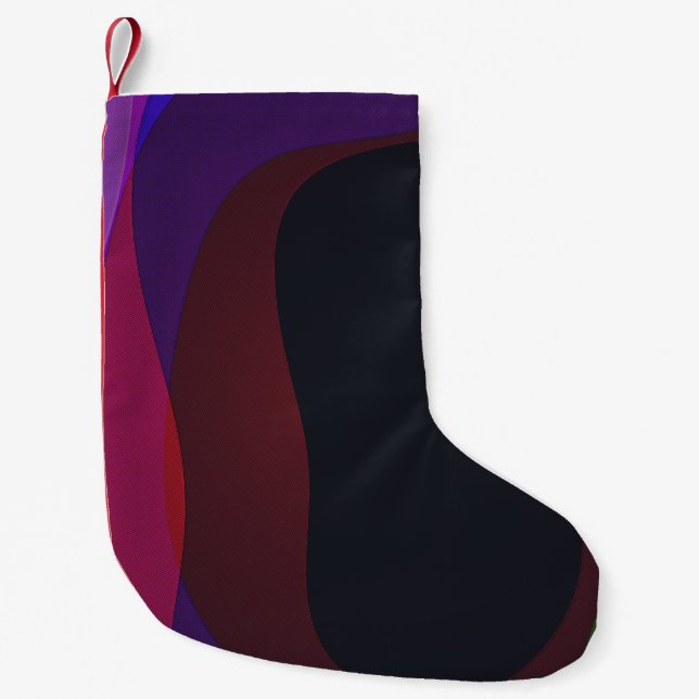 Dark Colourful Abstract 716 Small Christmas Stocking (Front)