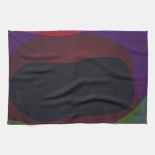 Dark Colourful Abstract 716 Tea Towel