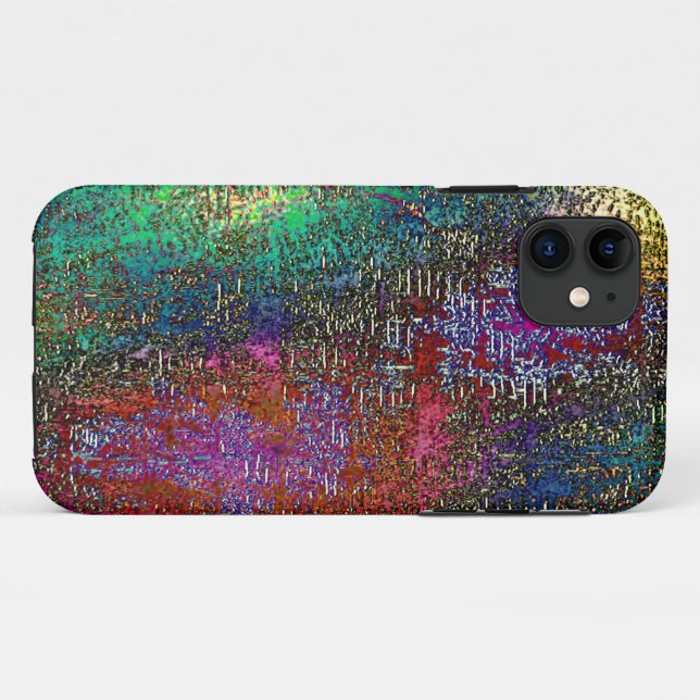 Dark colourful grainy texture in scraped ink paint Case-Mate iPhone case (Back (Horizontal))