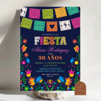 Dark Colourful Talavera Mexican Fiesta Birthday
