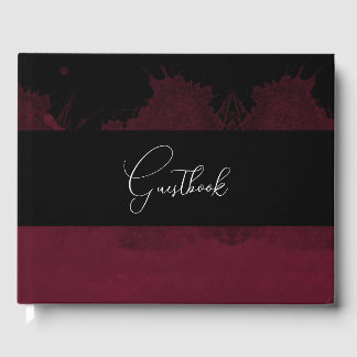 Dark Colourized Gothic Background Wedding Guest Book