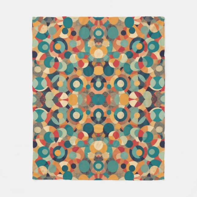 Dark Colours Contemporary Design Fleece Blanket (Front)