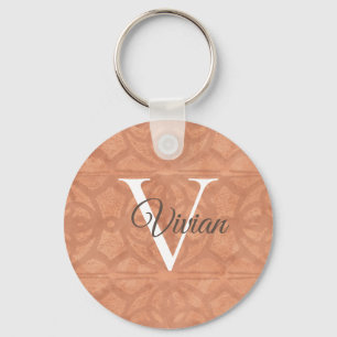 Dark Coral Key Ring