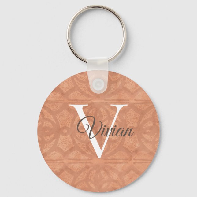 Dark Coral Key Ring (Front)