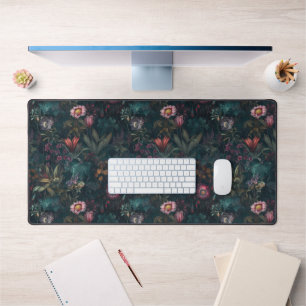 Dark Cottage Boho Wildflower Garden  Desk Mat