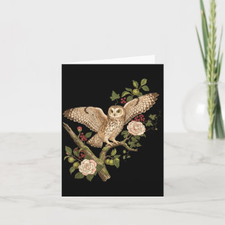 Dark Cottagecore Owl Forestcore Owl Vintage Gothic Card