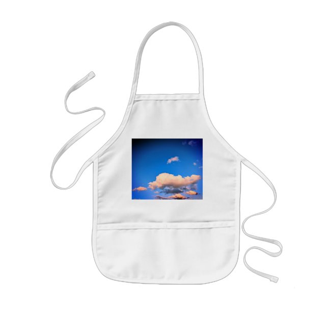 Dark cream clouds kids apron (Front)