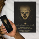 Dark Creepy Clown Glowing Candle Halloween Party  Invitation<br><div class="desc">A perfectly creepy invitation you can personalise for any horrific party you would like to host. Darkly gothic and frightening themed birthday, anniversary, dinner party, game night, Halloween party, ... whatever scares your pants off. The invitations are simple, modern and minimalist, and convey just the right amount of information to...</div>