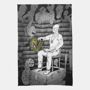Dark Cube Magic Tea Towel