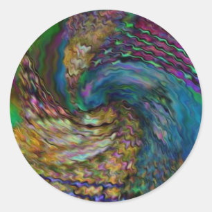 Dark Curly Colours Stickers